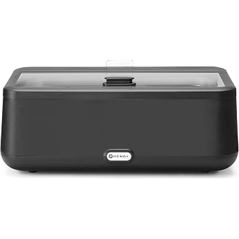 Hendi Chafing Dish UNIQ with GN1/1 Container Integrated Glass Lid Temperature Range from 35  to 85 C Warming Container Buffet Warmer 12.5L 220V/700W 607 x 402 x H 250 mm Stainless Steel PP Integrierter Glasdeckel Temperaturbereich 35  bis 85 C Warmhaltebeh lter Buffetw rmer 607x402xH250mm Edelstahl PP