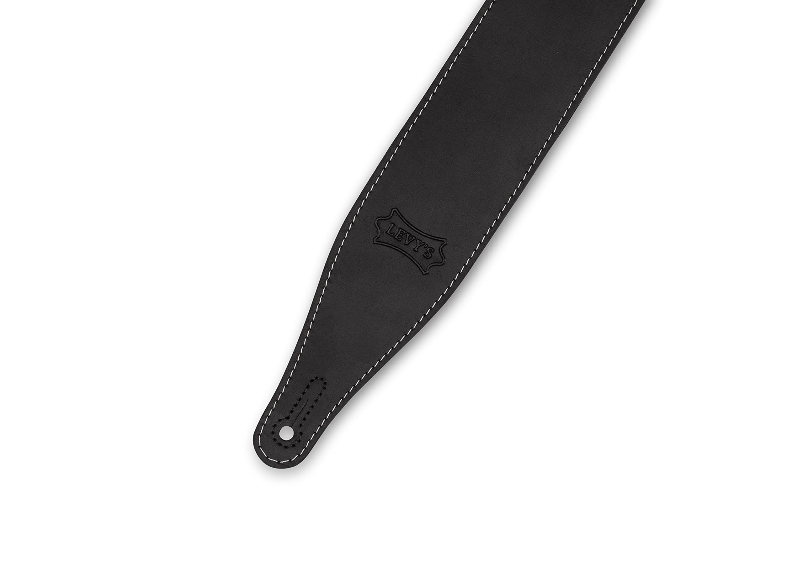 Levy's Leathers M17BAS-BLK Butter Leather Guitar Strap, 2.5" Wide, Black - Image 2