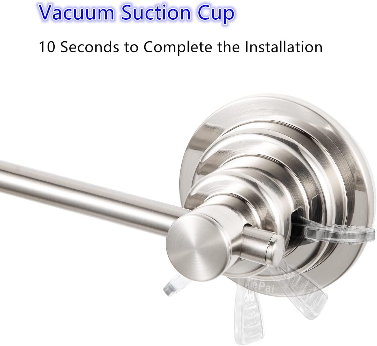 JiePai Suction Cup Towel Bar 16 Inch,Removable Vacuum Suction Towel Holder Suction Towel Rack Brushed Nickel - Image 5