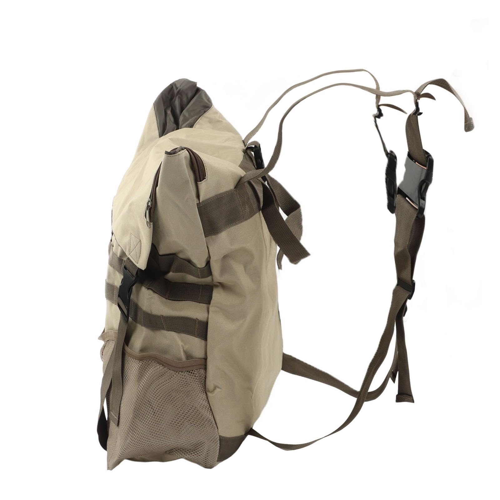 Pilipane Outdoor Off Road Spare Tire Trash Bag Heavy Duty PVC Oxford Cloth Car Spare Tire Trash Storage Bag for Camping and Emergency Tools Khaki 60x58x18cm