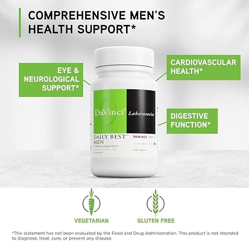 Miniatura 3 de DAVINCI Labs - Daily Best Men - Un suplemento dietético con vitamina B6, vitamina B12 vitamina C, vitamina K2 y más - Vegetariano, sin gluten - 90