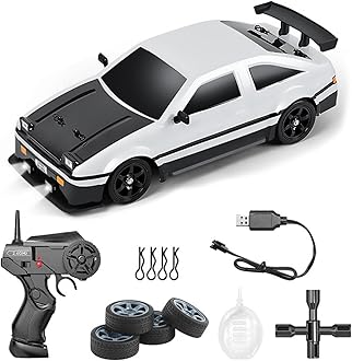 Drifty Boyz Rc Car, Drifty Boyz Vapor Drifters Slide Drift Rc Car, 1:24 Full-Scale Mini Rc Drift Cars, 2.4GHZ Mini Drift Remote Control Cars Built-in Spray Function (White)