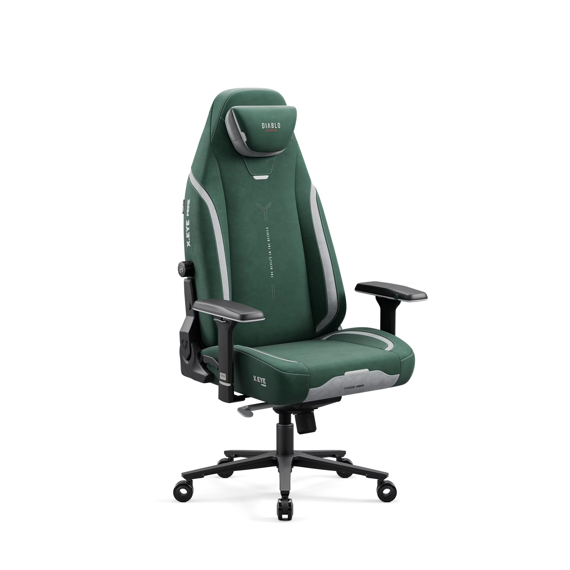 ergonomische spielsessel in grün mit kühldämpfung und gestellbarem rückenstütz