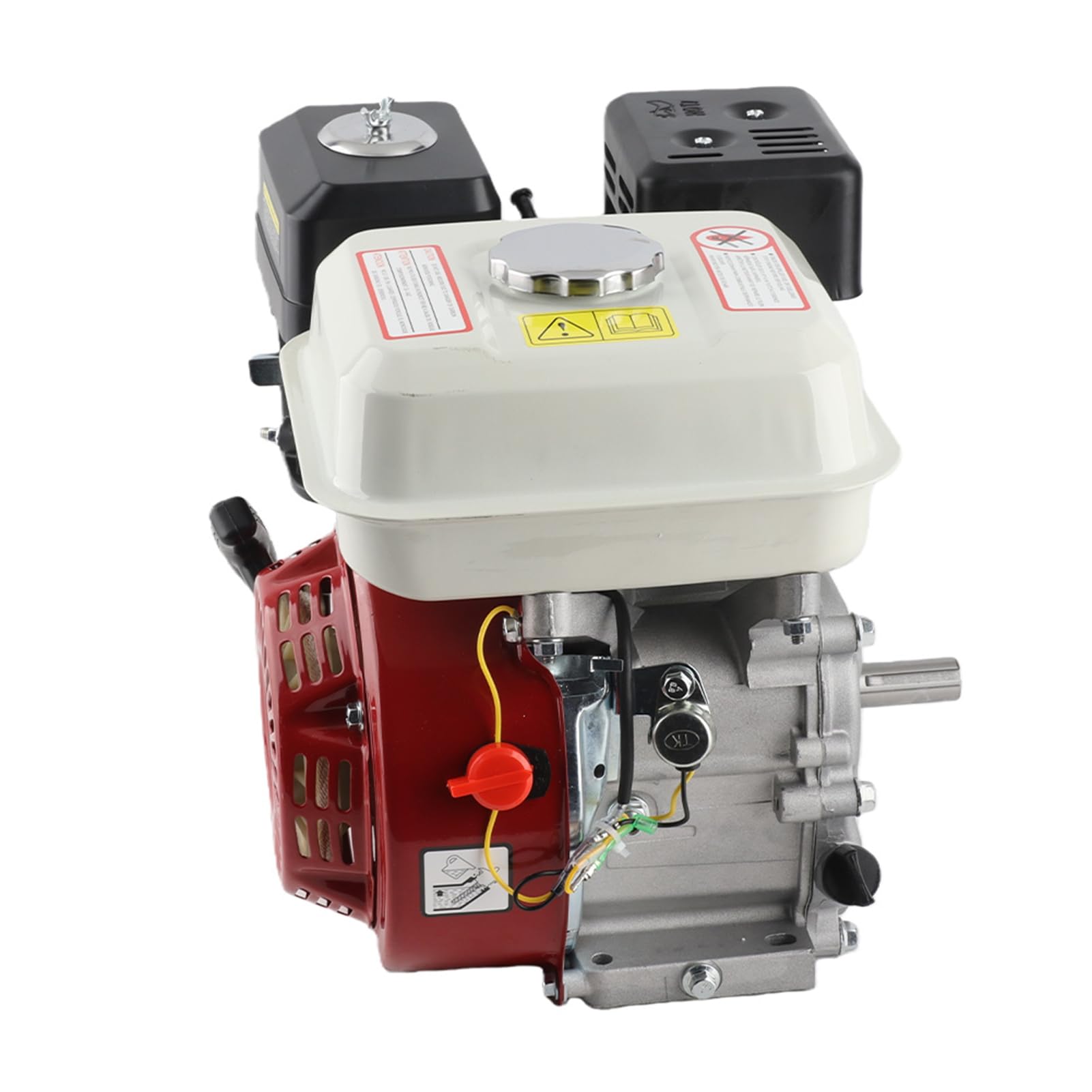 Motor de Gasolina OHV 168F de 4 Tiempos, 6,5 CV, Arranque Fácil, Funcionamiento Suave y Bajo Consumo de Aceite