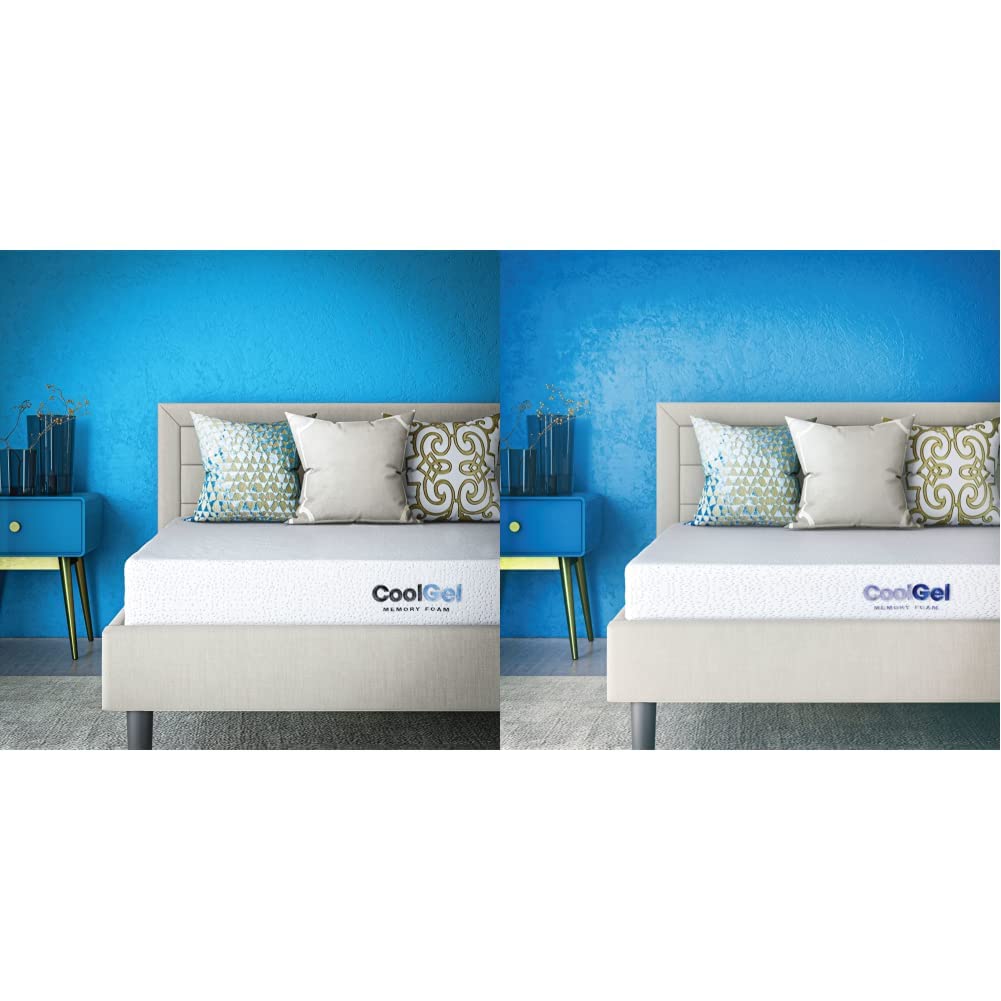 Classic Brands Cool Gel Memory Foam 8Inch Mattress CertiPURUS Certified BedinaBox, Twin