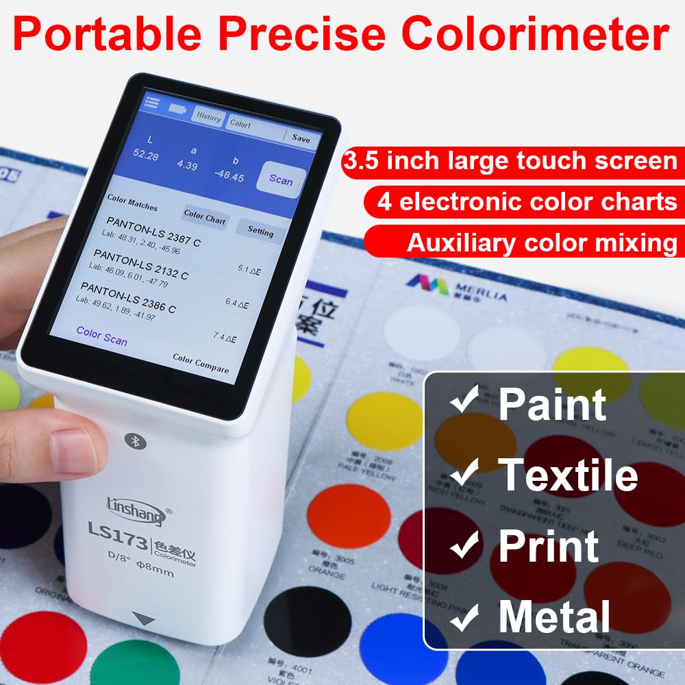 LS173 Digitaler Kolorimeter Farb-Analysator D/8° Mobile APP Touchscreen PC-Software