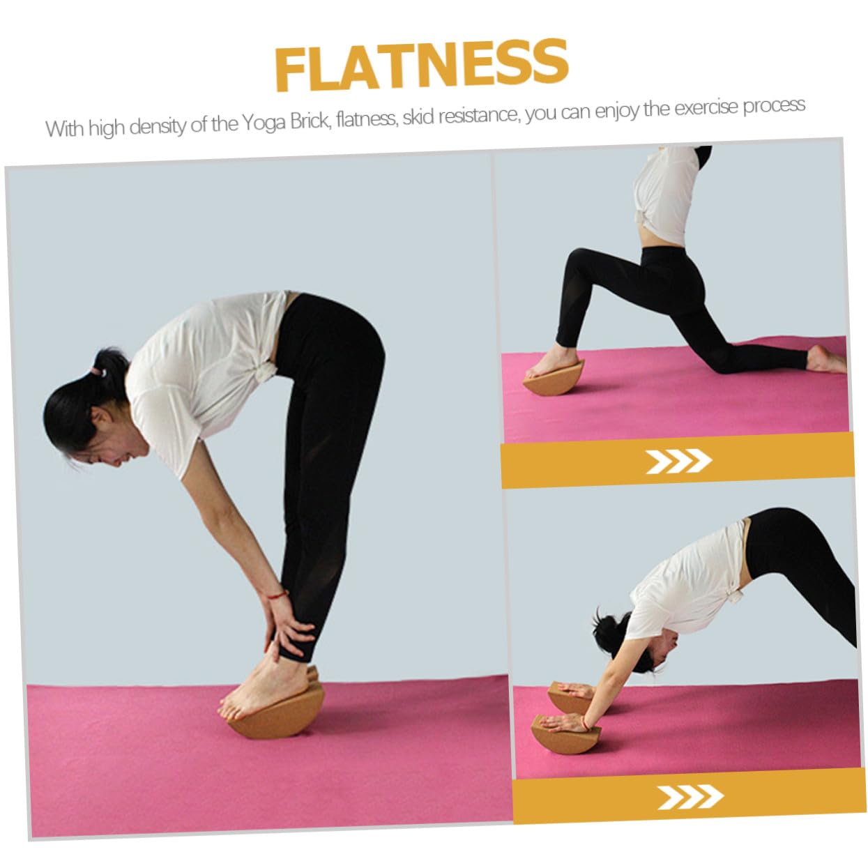 Bloque De Yoga De Corcho Antideslizante, Pequeño y Ligero, Ladrillo De Alta Densidad Para Entrenamiento Físico, Accesorio De Fitness Para Yoga y Pilates En Casa