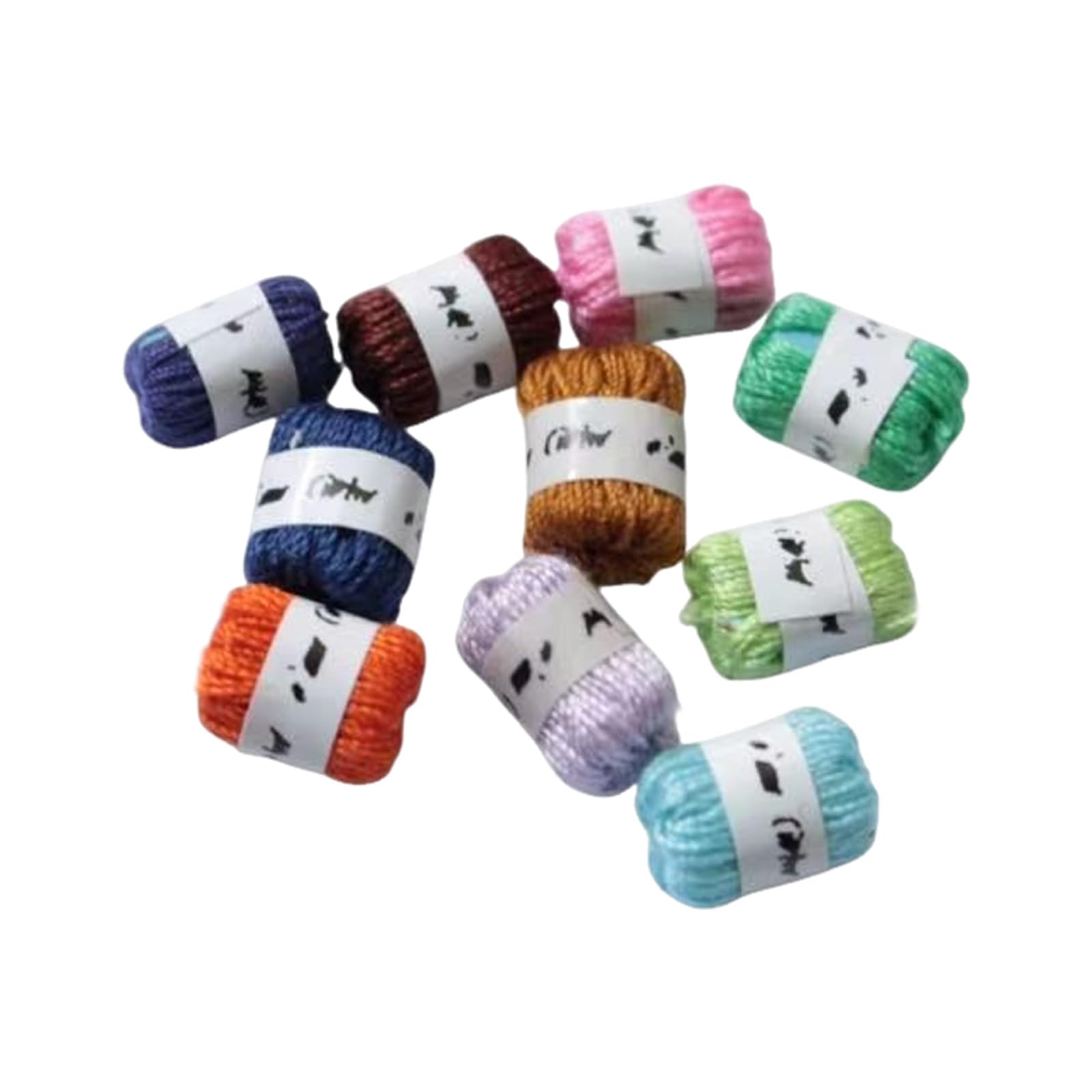 fexxkg Pack Of 10 Colorful Miniature Yarn Balls Cotton Knit Ball For Doll House Decoration Scene Display Props For Craft M