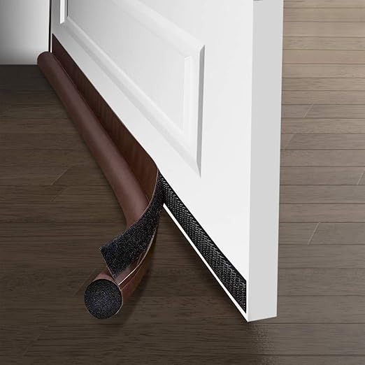 Amazon Ewolee ドア隙間 テープ 隙間風防止クッション 防音テープ 部屋 ドア下の隙間埋め ドアストッパー 防虫 ゴキブリ対策 ブラウンb 防音 吸音材