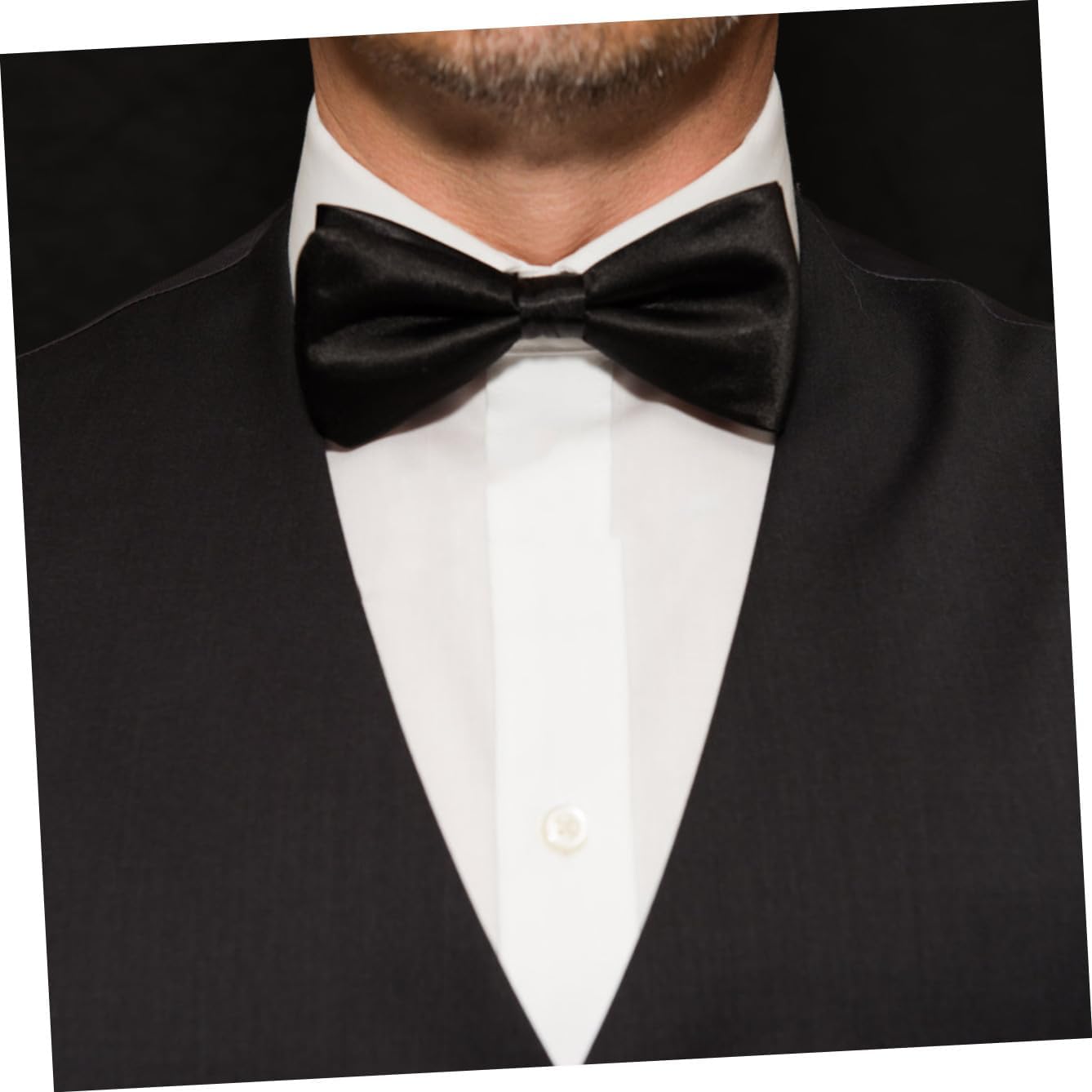 Men’s Formal Cummerbund Set with 2 Pre-tied Black Bow Ties and 2 Pocket Squares, Satin Suit Accessory for Weddings, Parties, and Business Events