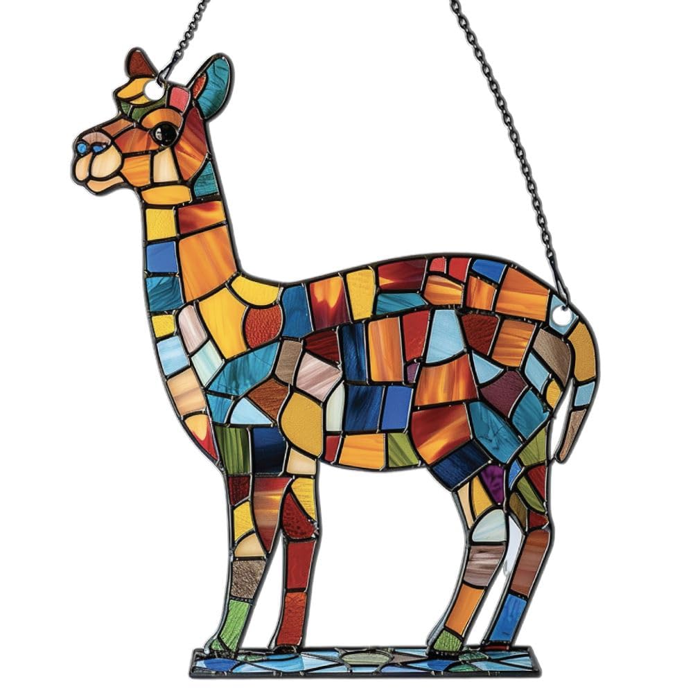 Llama Acrylic Ornaments Suncatcher Women Men Gifts Christmas Decor