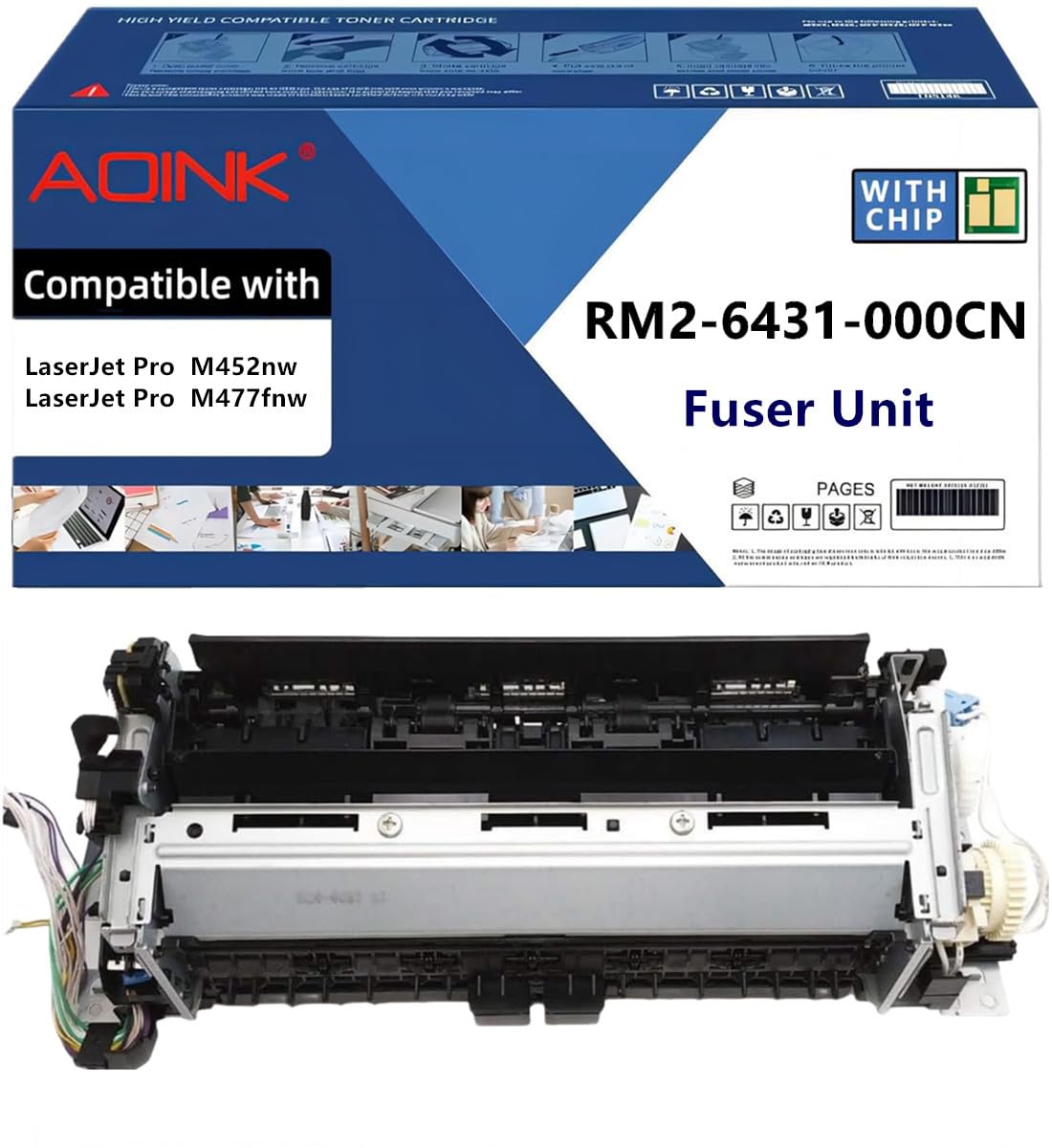 AQINK Simplex Models RM2-6431-000CN Fuser Unit Replacement for HP RM2-6431-000CN Fuser Unit Compatible with HP Color Laserjet Pro M452nw Color Laserjet Pro MFP M477fnw Printers (1-Pack, 110V)