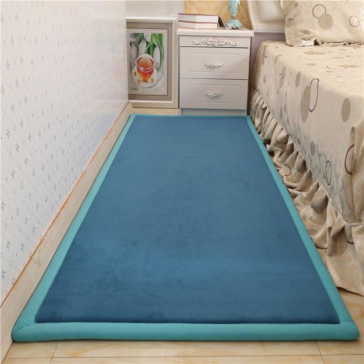 Dmkjdzsw Lake Blue Play Crawling Mat For Nursery Baby, Extra Soft Activity Floor Mat For Kids Playroom Bedroom-150 * 150Cm