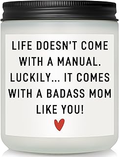 Funny Mothers Day Gifts from Daughter Son Kids, Mothers Day Gift Basket, Unique Birthday Gift for Mom, Mother in Law Mama Bonus Mom Gifts, Self Care Relaxation Candle for Women Who Have Everything