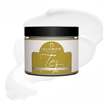 OLAMOR Tez Keratin Hair Mask with Intense Damage Repair Hair Mask with Protein for Dry and Damaged Hair Salon Like Hair Spa at Your Home For Dry & Damaged Hair - 100gm