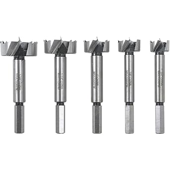 Woodstock D4557 5 Piece Forstner Bit Set, 3/4-1-3/8