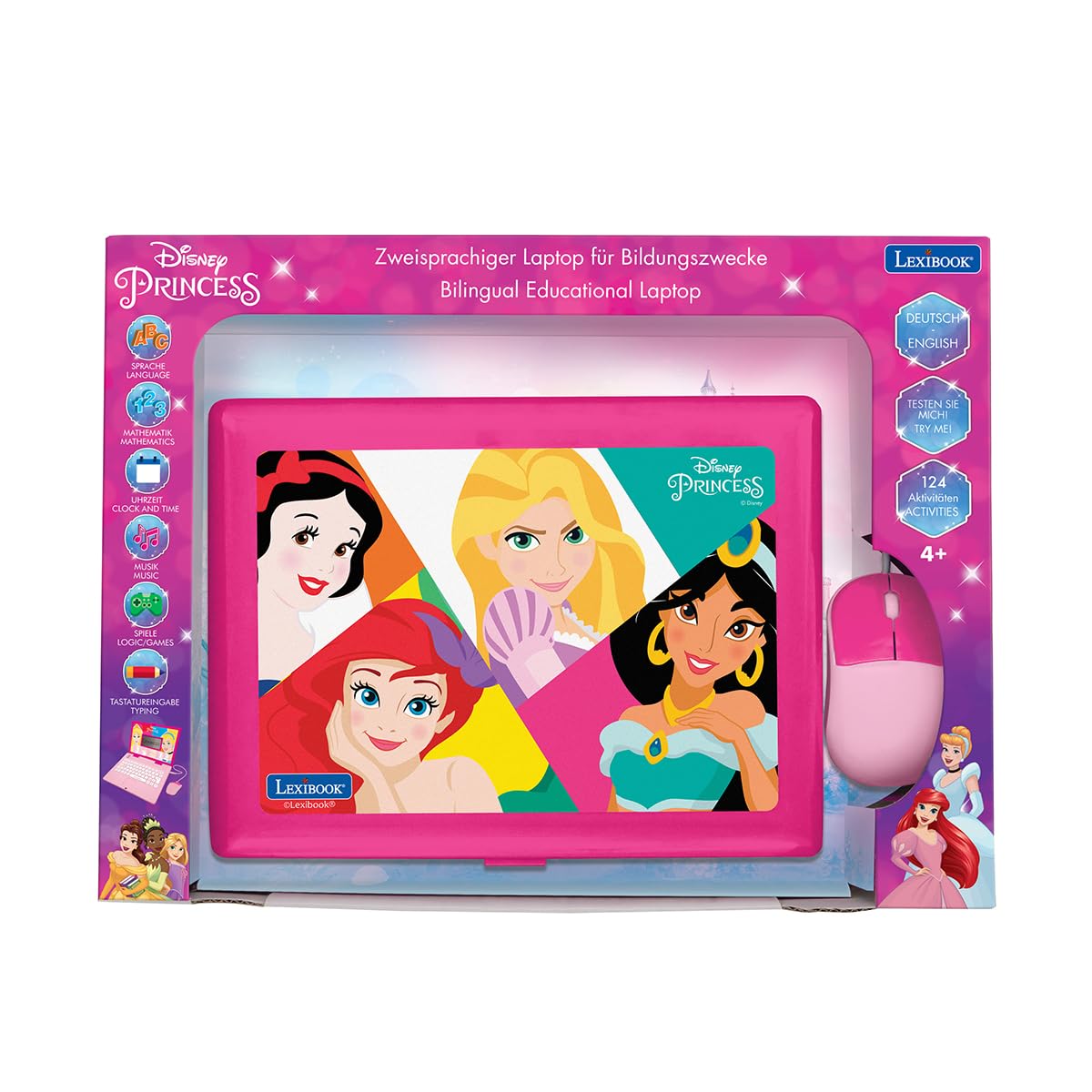 Lexibook, Disney Princess JC598DPi3LXB - Laptop educativo per bambini