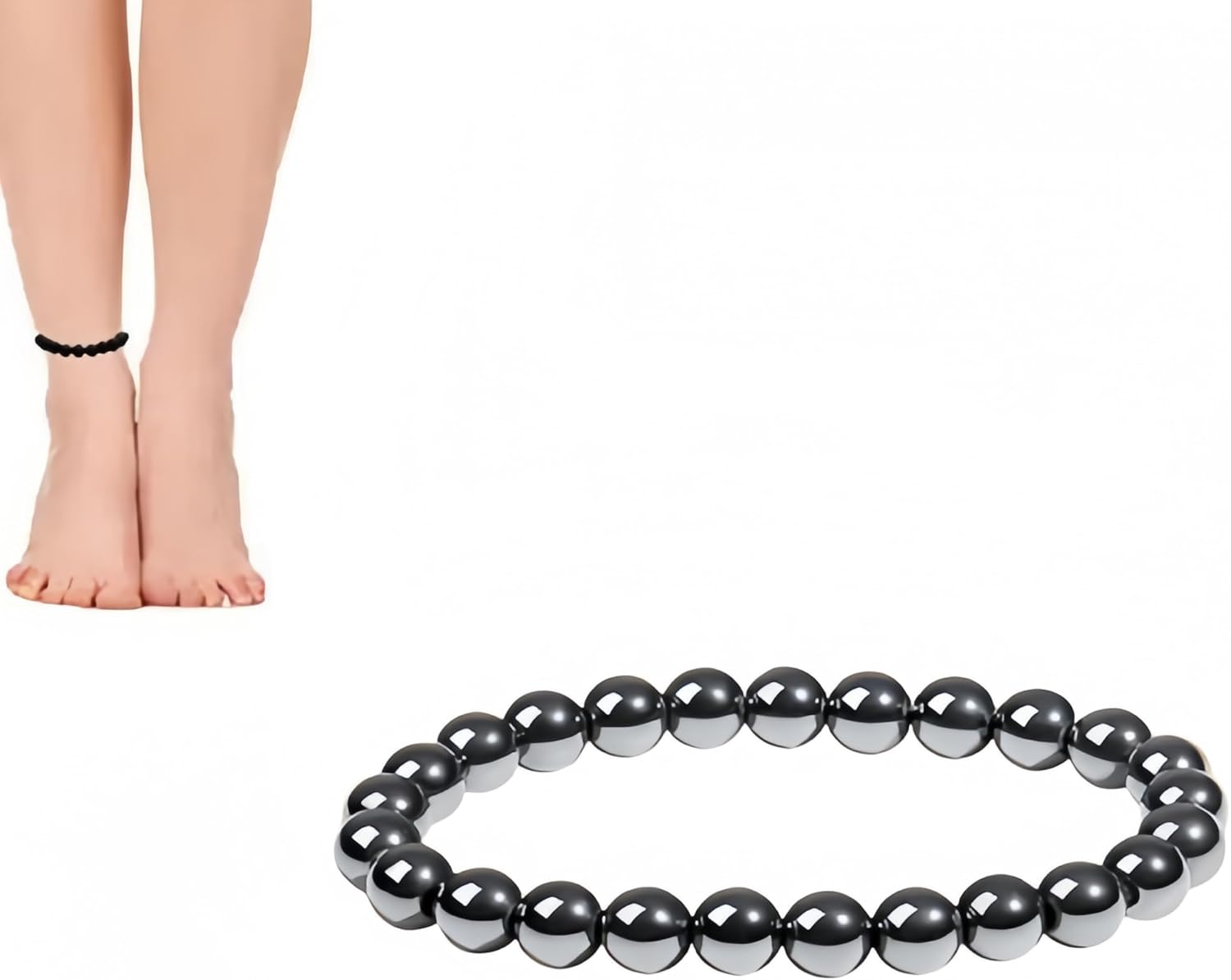 Bracelet Gifts for Women Men, Natural Stone Crystal Bracelet for Anxiety Stress Relief, 8MM Handmade Beaded Bracelets Healing Stretch Bracelets Birthday Gifts for Men and Women - Hematite - Image 3