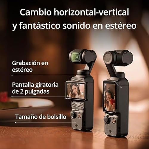 DJI Pack para Creadores Osmo Pocket 3, cámara con CMOS 1'' y 4K/120 fps, estabilización en 3 Ejes, Seguimiento de Caras/Objetivos, Enfoque rápido, Incluye micrófono Sonido nítido, pequeña - imagen 4