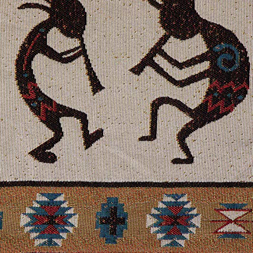 DII Southwest Hacienda Stripe, Cotton, Kokopelli Tapestry, Table Runner, 13 x 72, Table Runner, 13 x 72" - Image 2