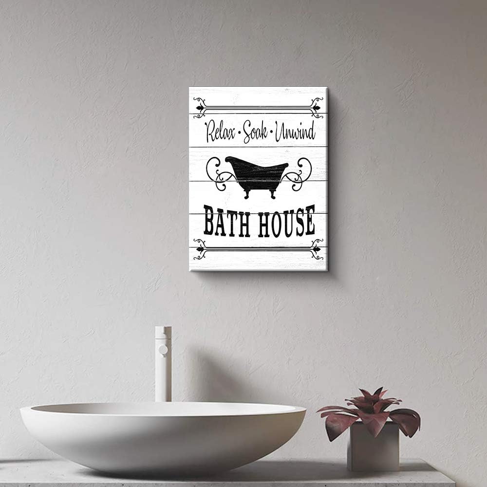 Bathroom Wall Art Bathroom Wall Decor Vintage Canvas Prints Bath House Bathroom Signs Decor