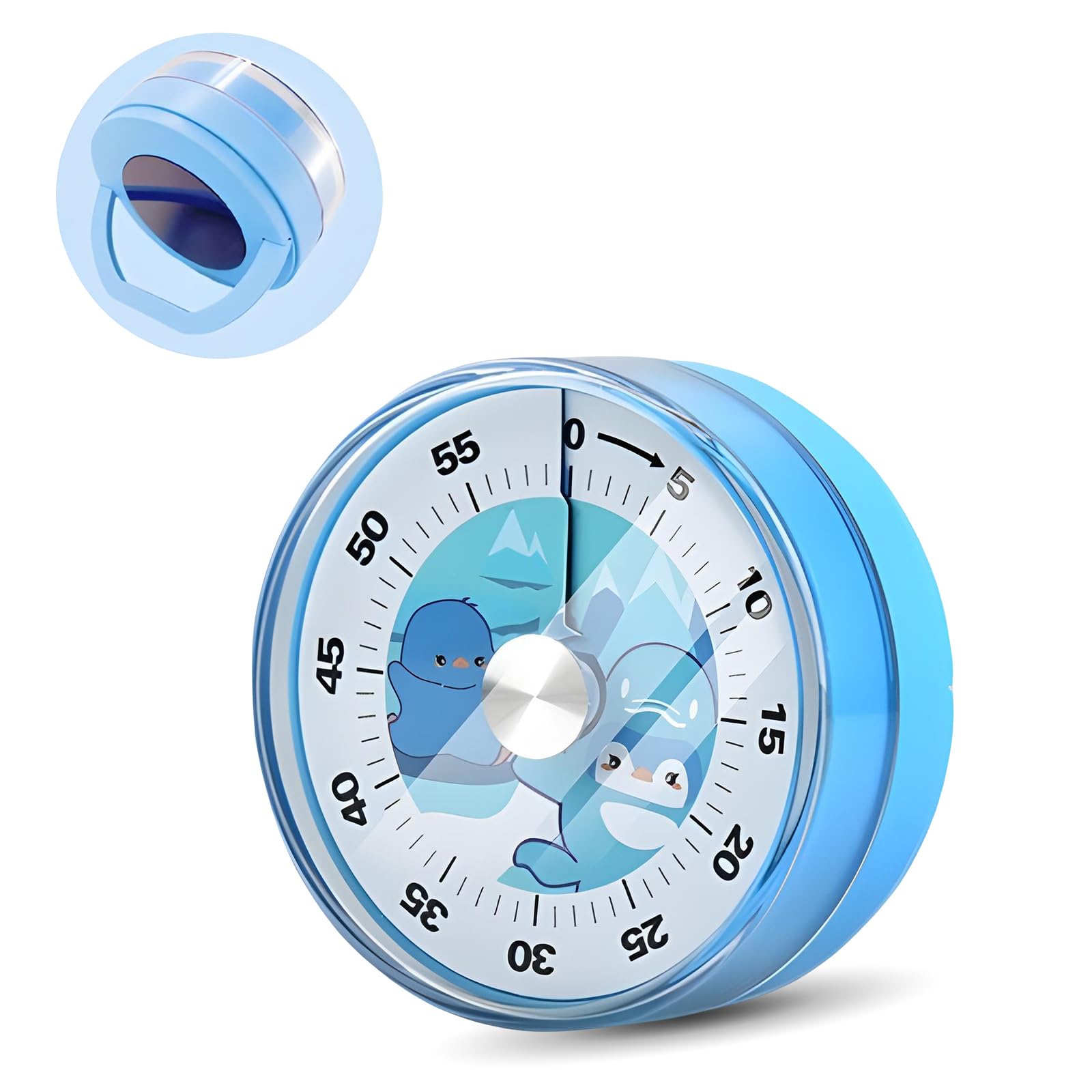 Strumento di cottura meccanico magnetico con timer da con conto alla rovescia per base magnetica, conto alla rovescia per cottura(bianco
