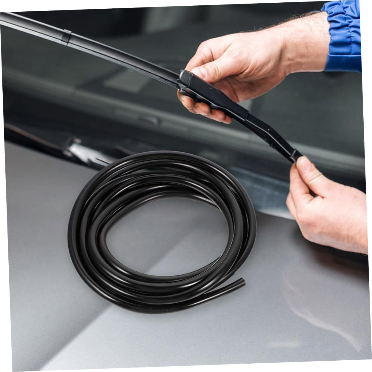2Pcs Windshield Washer Hose Replacement Tube Connector for RAM Flexible Water Wiper Hose for Easy Installation and Durable Performance
