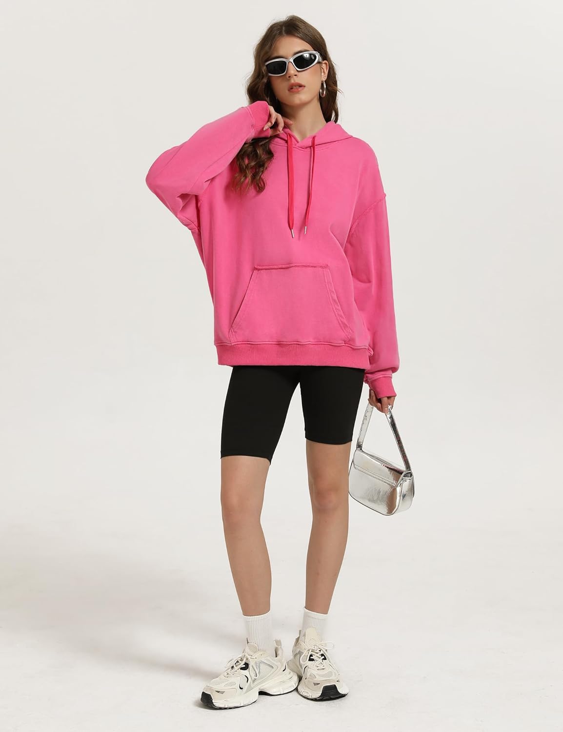 Iwing Mens Women Hoodies Sweatshirts Oversized Acid Wash Hoodie Lightweight Cotton Sweatshirt Vintage Baggy Washed Tops - Image 4