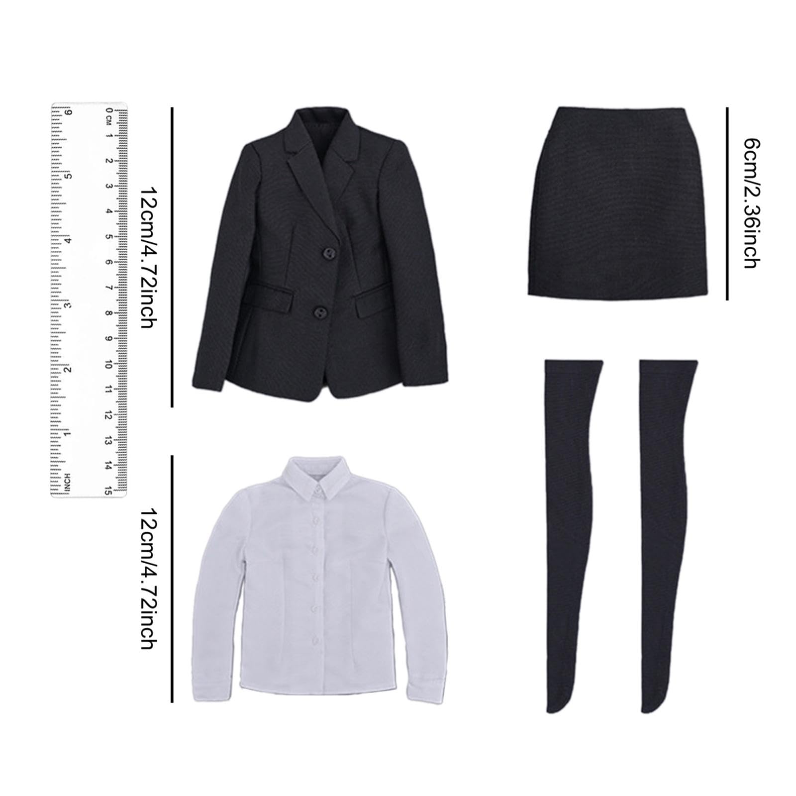 Traje de Mujer a Escala 1/6, Falda, Chaqueta Y Medias (Miniatura)