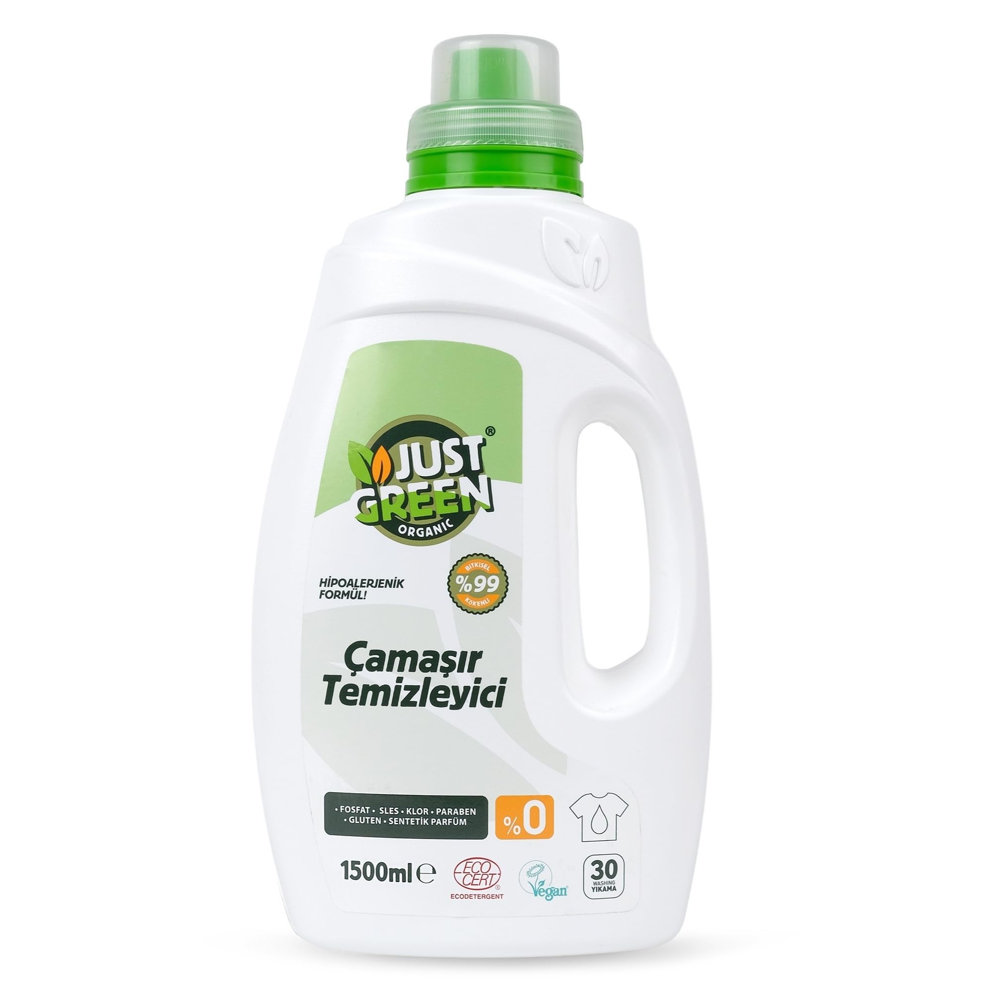 Just Green Organic Bitkisel Sıvı Çamaşır Deterjanı Beyazlar ve…