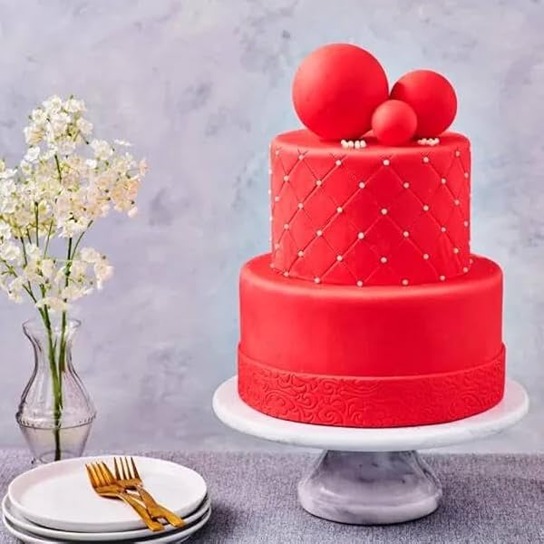 FunCakes Pâte à Sucre Fire Red: facile à utiliser, lisse, flexible, douce et pliable, parfaite pour la décoration de gâteaux, halal, casher et sans gluten. 250 g - 4