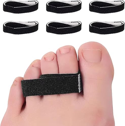 Paquete de 10 cintas elásticas para dedos superpuestas Hallux Valgus para día y noche, cinta adhesiva reutilizable acolchada para descansos,