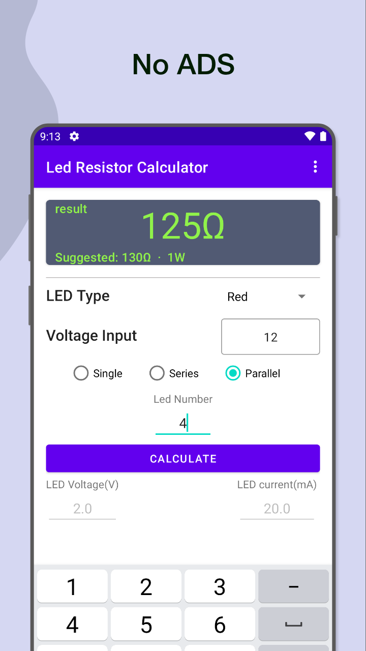 LED Resistor Calculator App on Amazon Appstore