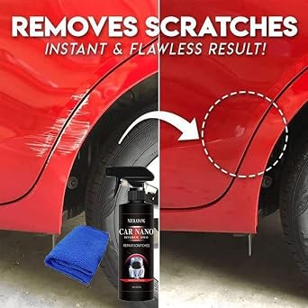 Car Scratch Repair Nano Spray, Car Nano Repairing Spray, Polishing Nano Coating Agent, Fast Repairing Scratch Spray - Scratch Removal For All Car Body (250ML-2PCS)