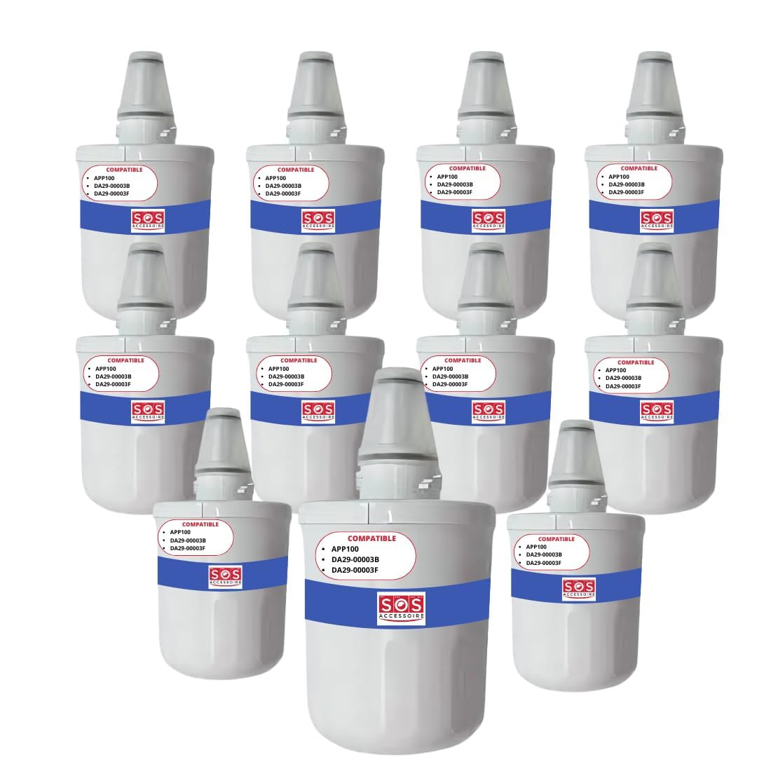 SOS Accesorio - Filtro de agua AQUAPURE / APP100 para frigorífico, congelador Samsung 484000000513, DA29-00003G (11 unidades)