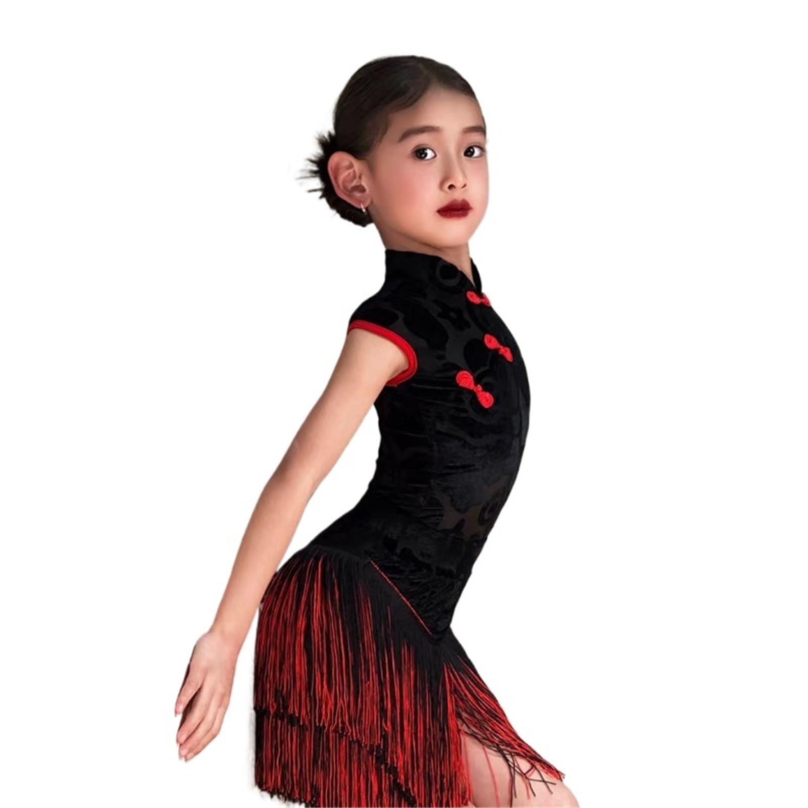 Reglamento de competición rendimiento traje entrenamiento baile latino for niñas. Vestido Ropa adecuada para patinaje latino y artístico