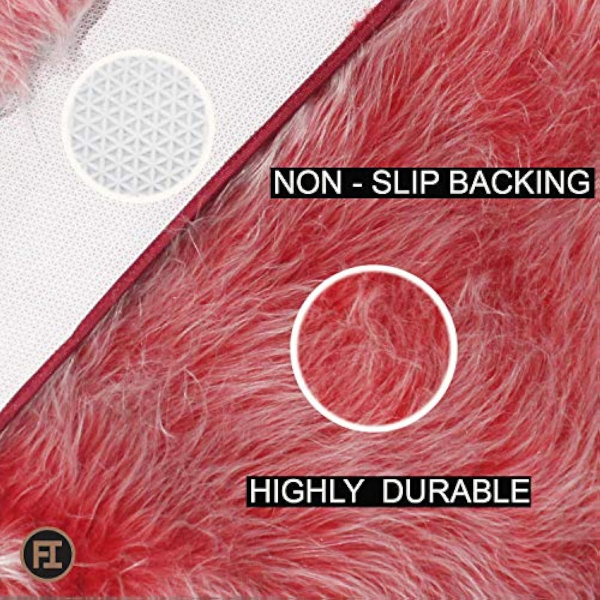 Faux Fur Anti Slip Bath Mat for Bathroom Floor