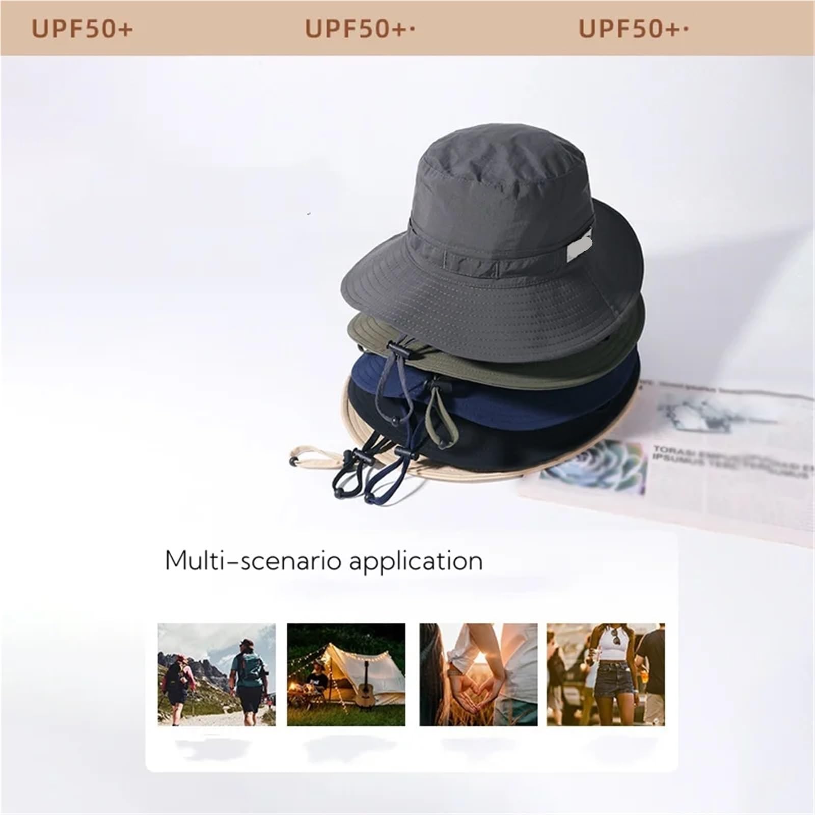 Cappello A Secchiello Da Uomo Cappello ripiegabile ad asciugatura rapida Cappello da sole estivo Cappello da pescatore Cappello da alpinismo for il tempo libero Vacanza Protezione solare Visiera Cappe