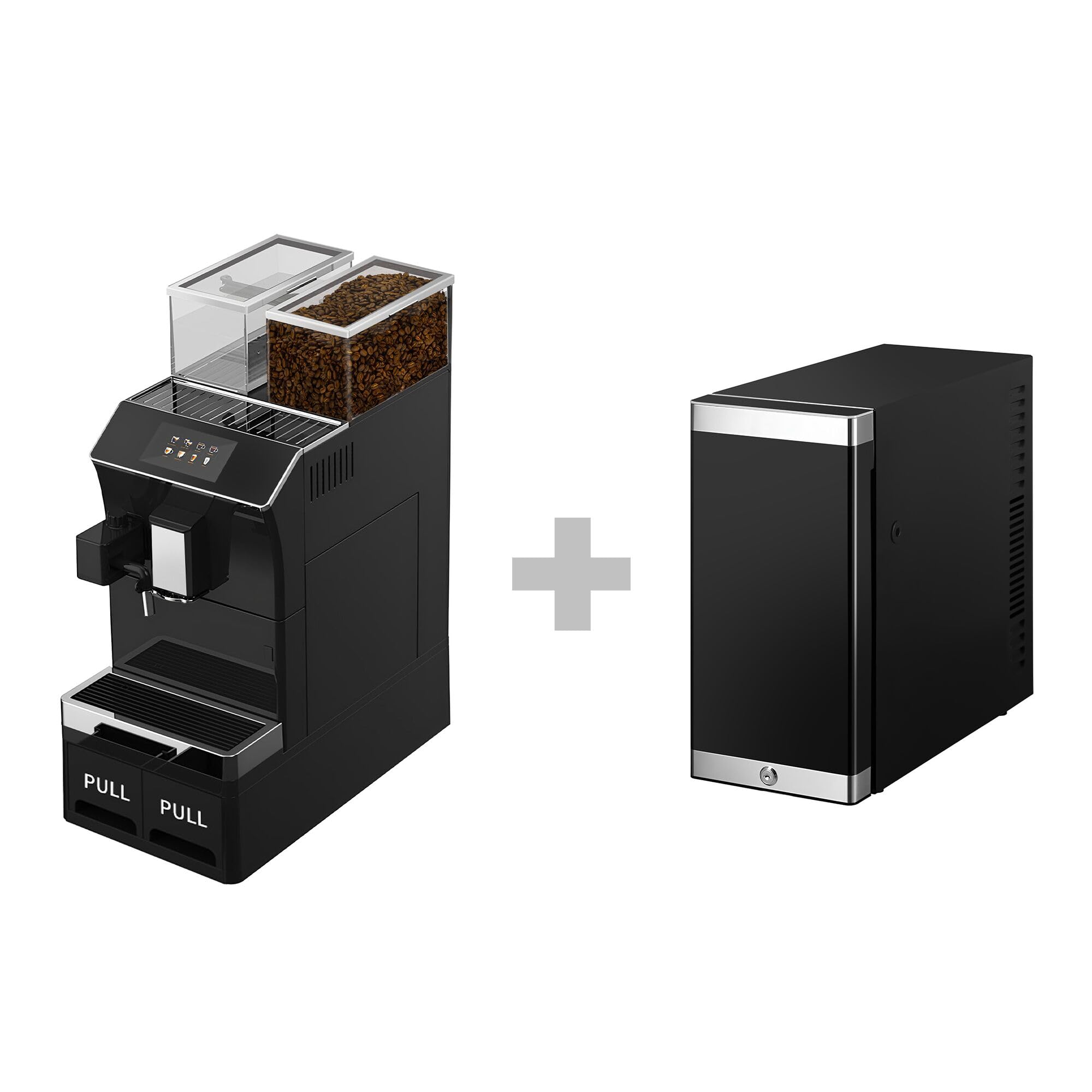 GGM Gastro Kaffeevollautomat 16 Programme mit 5 Zoll Touchscreen | Ideal für die Gastronomie, flexible Wasserzufuhr, intuitive Bedienung, hochwertige Materialverarbeitung, zeitsparend