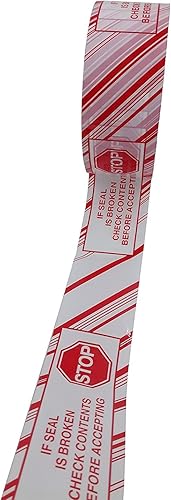 Miniatura 6 de iMBAPrice Cinta de seguridad - Mensaje impreso "SI Seal is Broken Check Contents Before Accepting" 6 rollos de 110 yardas (330 pies x 6) 2 pulgadas