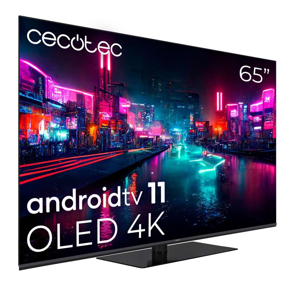 Cecotec TV OLED 65" Smart TV Z1 -Serie ZOU10065. 4K UHD, Android 11, Frameless Design, MEMC, Dolby Vision und Atmos, Subwofer, HDR10, Modell 2023