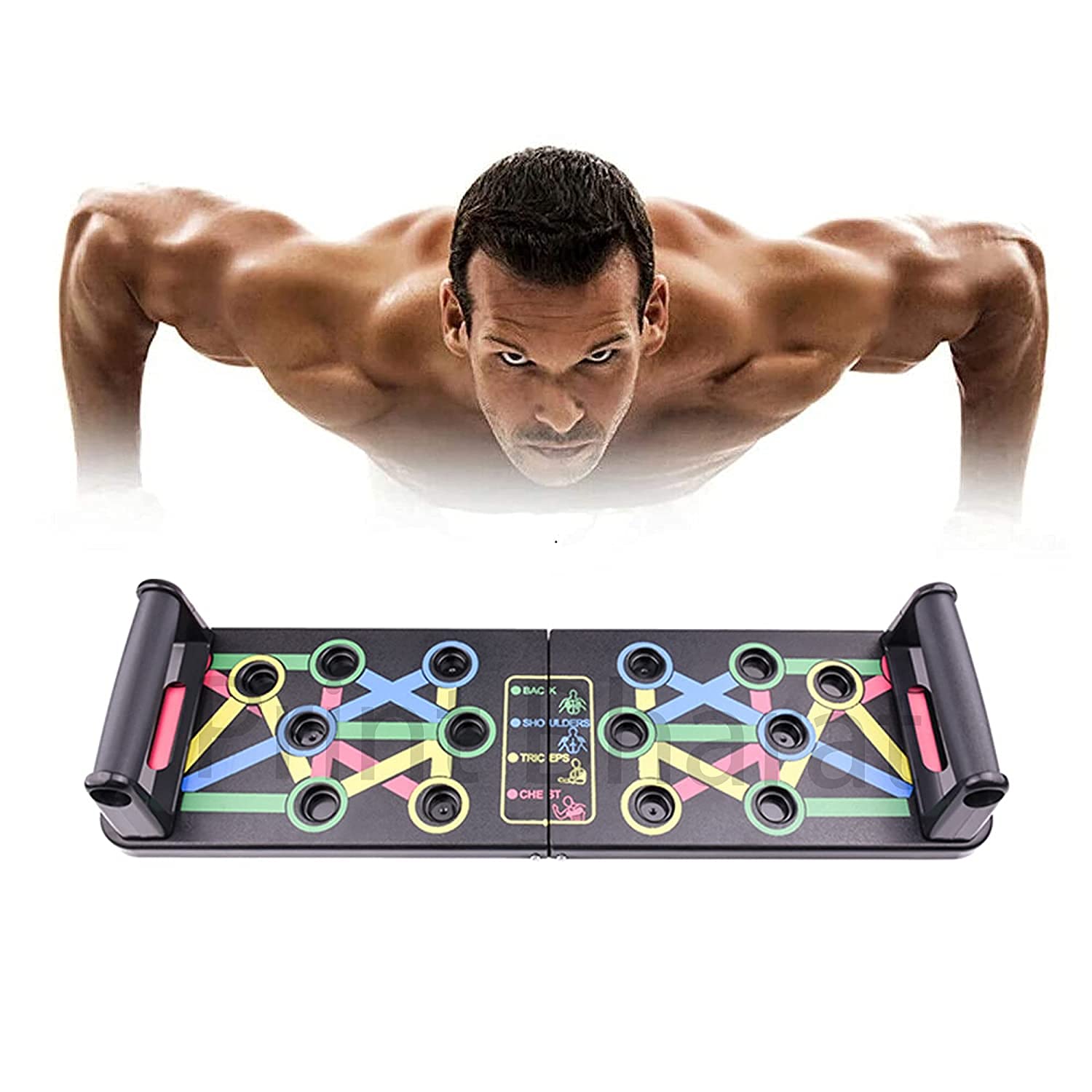 Push Up Workout Board Training System for Men Women Home Fitness Training Chest Muscle Arm Muscle Tools Workout Push Up Stands Portable Push Up Board System-image-29