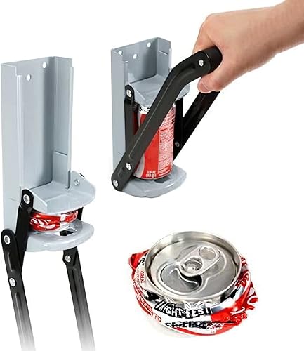 Trituradora de latas de metal de 12 onzas 16 onzas Trituradora de latas de soda, cerveza y botellas de agua de plástico Trituradora de latas de