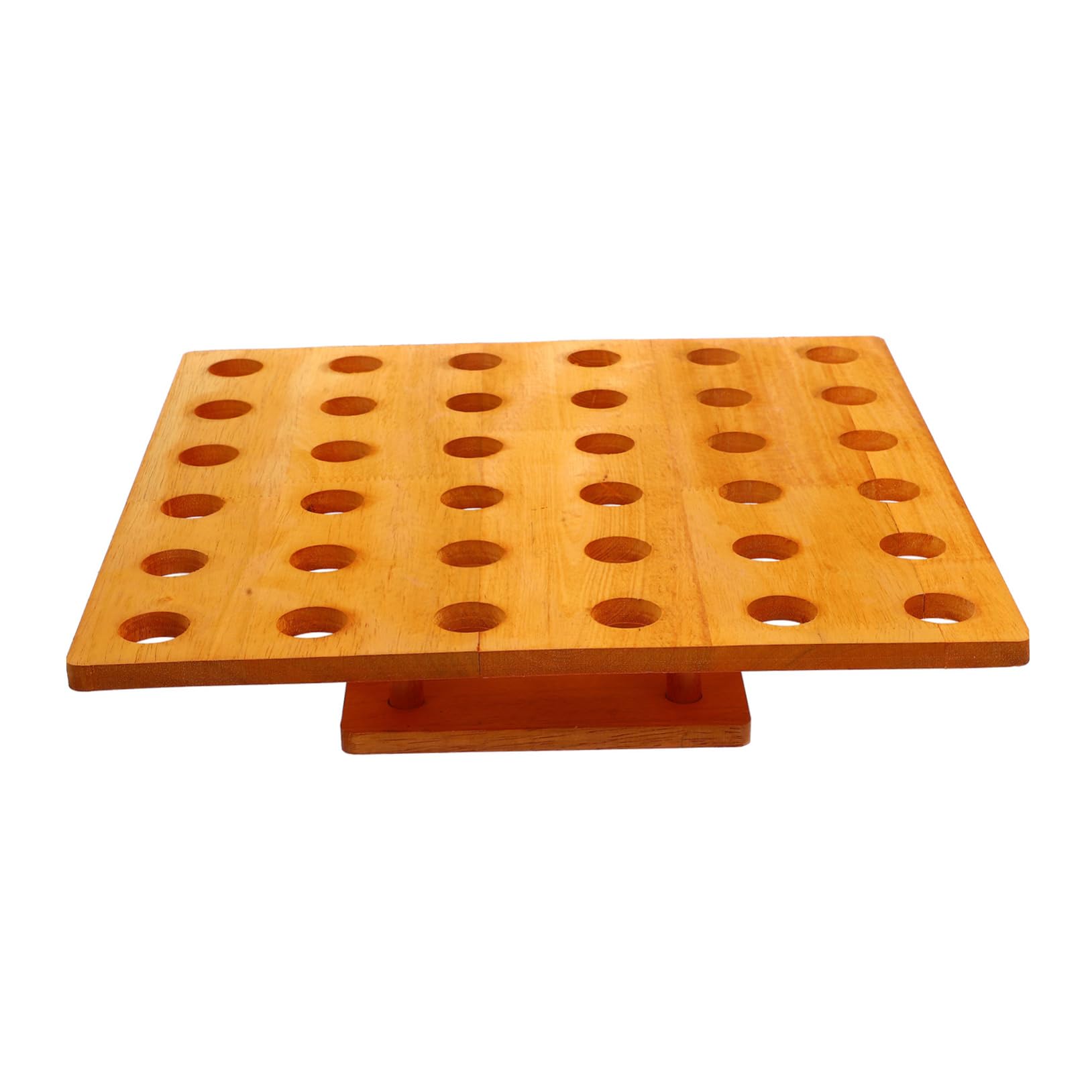 Espositore per Coni Gelato in Legno Arancione Superficie Liscia e Robusta per Negozi di Gelati e Mercati, Design Contenitore da Banco Elegante e Funzionale