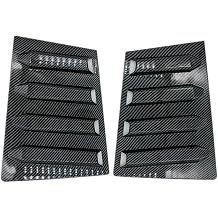 2PCS Compatible with Tiida 2005-2010 Versa 2007-2012 Hatchback Car Rear Exterior Window Quarter Louver Cover Side Vent Shutter Trim Scoop