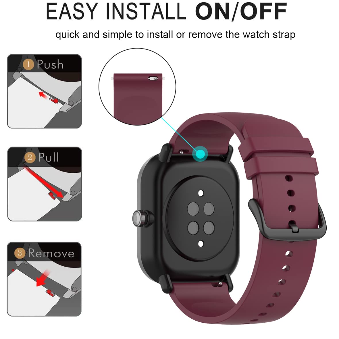 Cinturini Di Ricambio Compatibili Per Amazfit Bip3 GTS 3 GTS 2e GTS 2mini Gts 2 Pop Pro Pop Bip U Gtr 42mm Gts Bip Bip Lite Bip 1s Cinturino In Silicone
