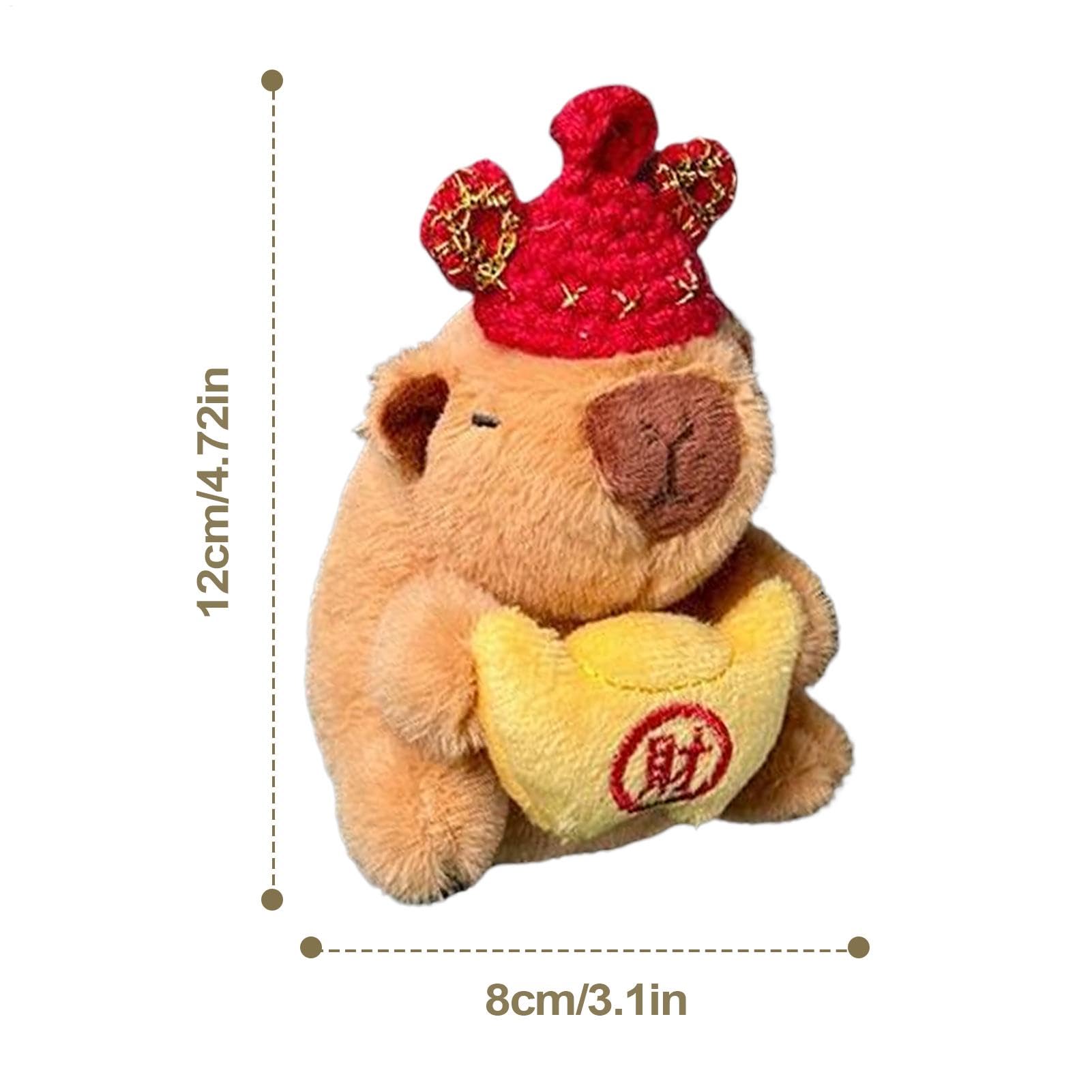 Animale di peluche di capibara, peluche di capibara - Capibara per interni di auto simpatico cartone animato - Peluche animali, divertente bambola di peluche Capibara, decorazioni per cruscotto per am