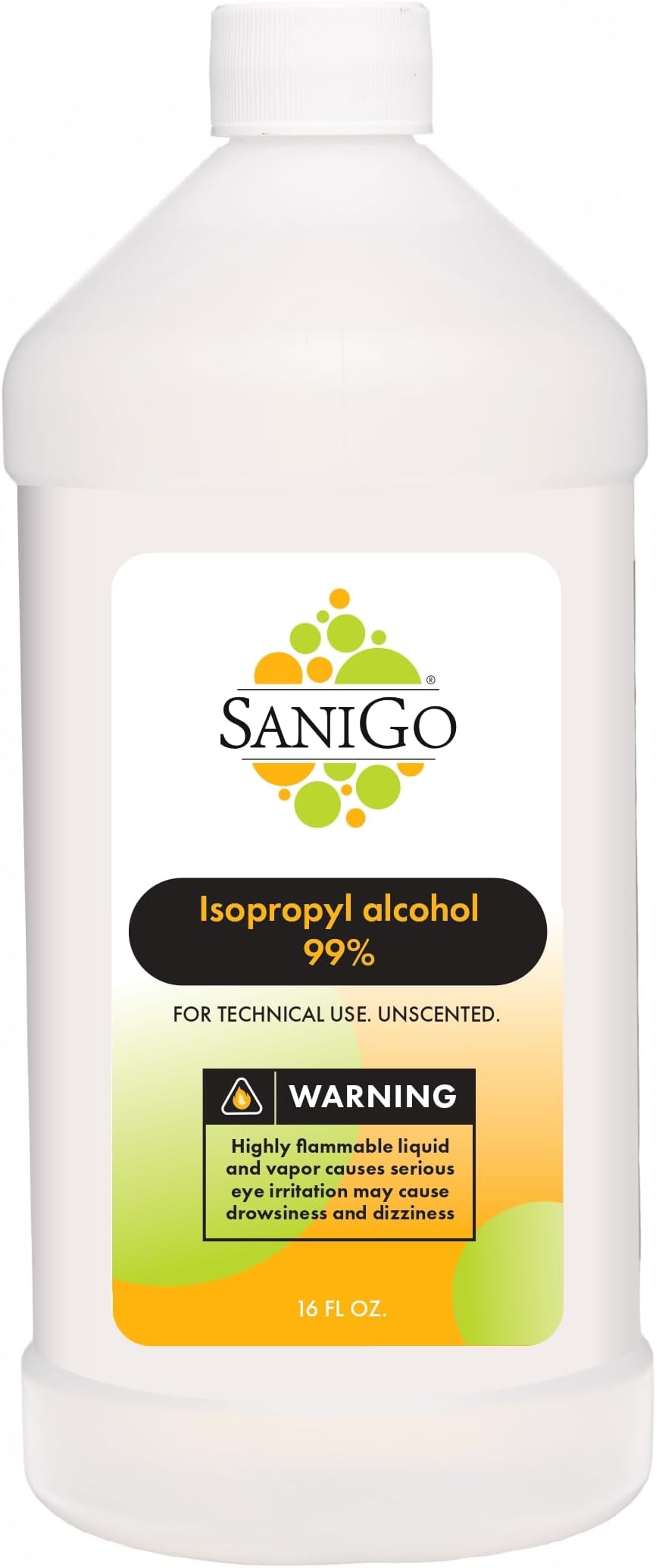 99% Isopropyl Alcohol for Technical Use, Unscented, 16 Fl Oz