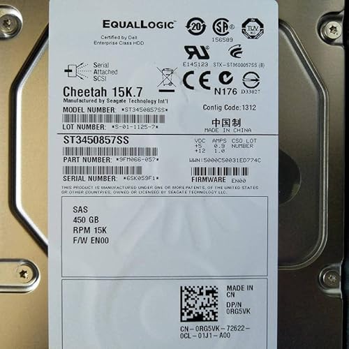 Quasi Per 3.5 15 K Per Interno Per Server Per 0RG5VK RG5VK ST3450857SS hdd 64 MB 450 GB sas