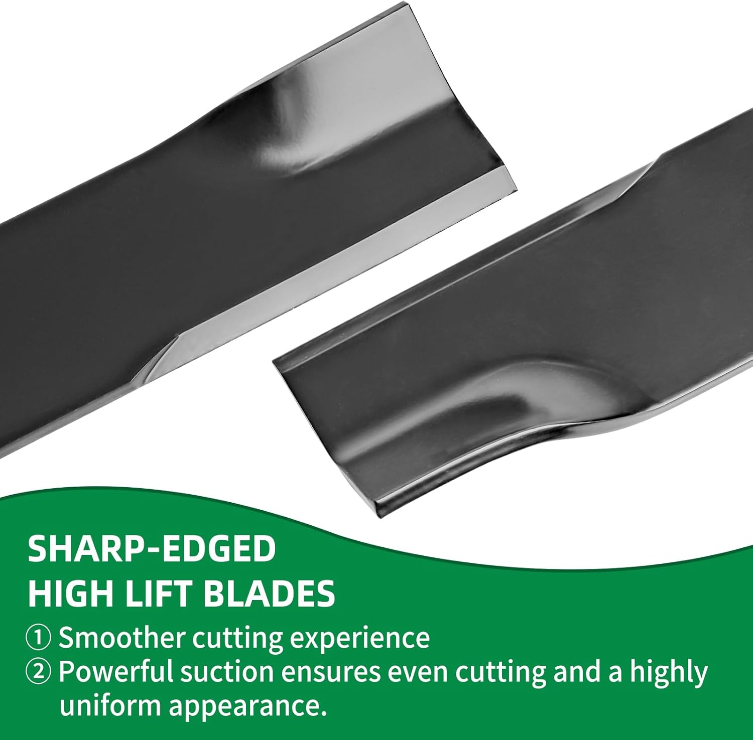 113579 Mower Blade Compatible with Toro/Dixie Chopper 50" Deck, 30227 Rolled Air Lift Blades Fit for Classic 2550 2750 LT2000 LT2300 LT2400 LT2500, Replace 30227-50, 30227-50H, 050403, PL7329, 3 pack